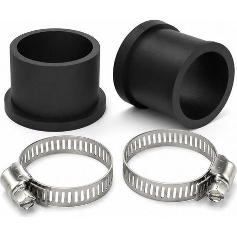 Pool Schlauch Adapter 38mm auf 32mm, 2 Stück Reduzierung mit Schlauchklemmen
