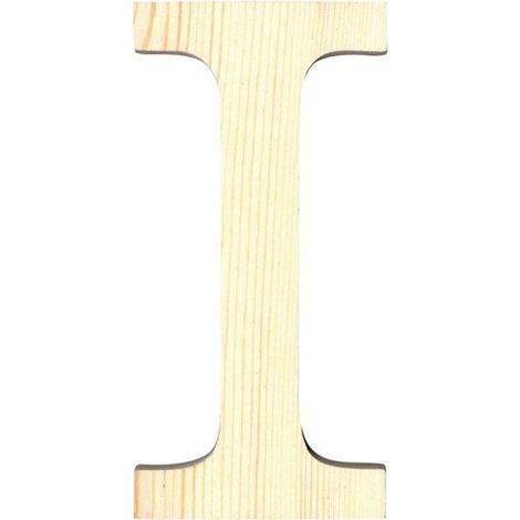 LETTRE I - 11.5 CM - BOIS