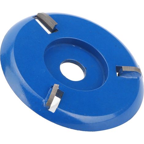 Outils électriques pour la sculpture sur bois, meuleuse d'angle, lame en acier tungstène, accessoire pelle, lame arquée à 3 dents, bleue