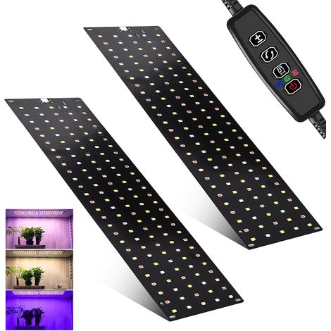 2 Pack Full Spectrum LED Lights, 270 LED Lights with 3 Lighting Modes, Indoor Plant Lamp, with Timer, 10 Kinds of Brightness (1/5)
