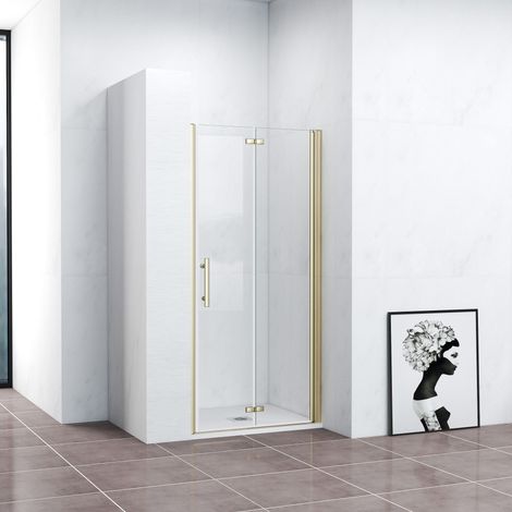 90x195cm 180°Falttür NANO Glas Drehtür Duschabtrennung Duschkabine (1/5)