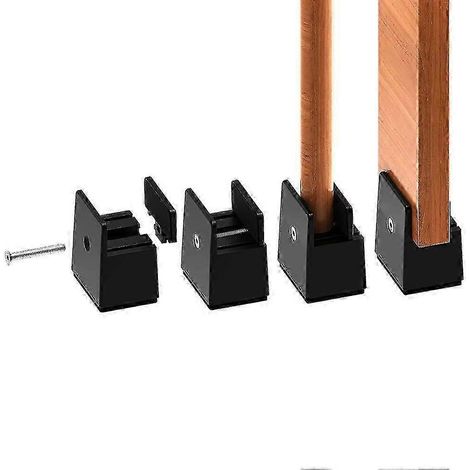 Rehausseur de pieds de lit réglable de 5 cm (2 pouces), rehausseur de meubles robuste de 5 cm, pour pieds de lit d'une épaisseur de 0 à 3,8 cm (0 à 1,5 pouce), convient aux lits, canapés, bureaux, arm (1/5)