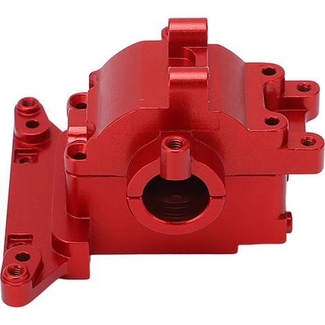 Carter de boîte de vitesses RC avant et arrière en alliage d'aluminium, pièce de rechange pour Traxxas Latrax Teton 1/18 Crawler (rouge). (1/5)