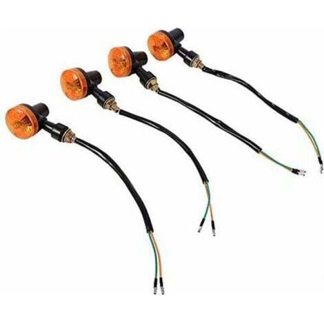 4 pcs 12V Universel Indicateur de Clignotant de Moto Orange