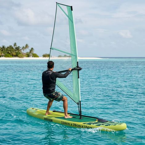 Teenpull – Aufblasbares SUP-Board mit Segel POSEIDON 330 x 76 x 15 cm Grün (1/5)