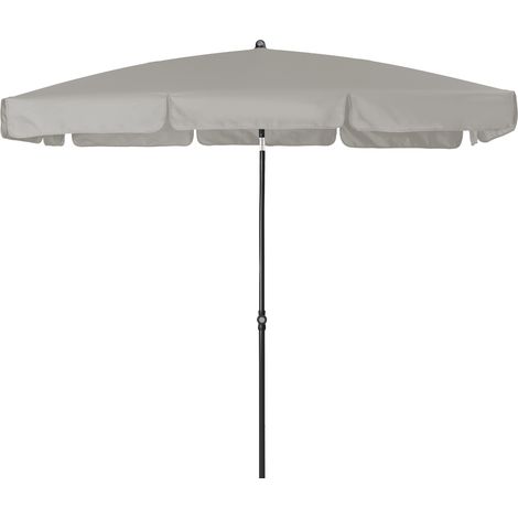 Doppler Mittelstockschirm "Sunline Waterproof Neo" 225 x 120 cm, hellgrau, Bezug aus 100% Polyester, Gestell aus Stahl, Gewicht 3,7 kg (1/5)