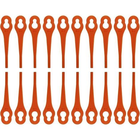 Lot de 100 lames de rechange pour coupe-bordures Fuxtec FX-E1RT20, lames en plastique pour coupe-bordures sans fil Fuxtec (1/5)