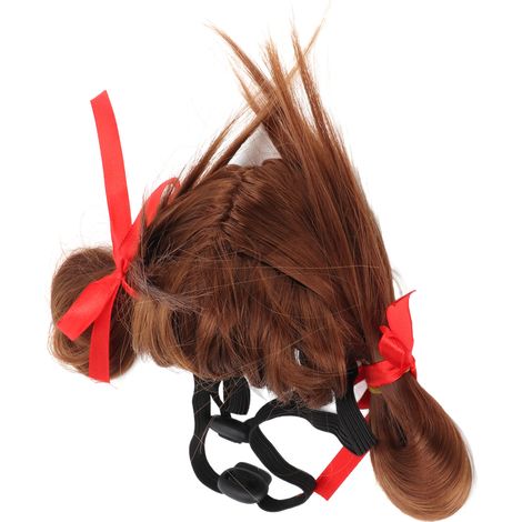 Perruque pour chien, perruque d'Halloween pour animaux de compagnie avec bandeau ajustable pour fêtes, festivals, Noël, anniversaires (1/5)