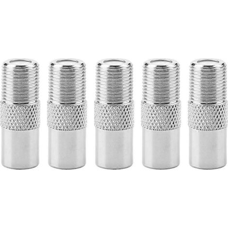 Adaptateur coaxial RF pour antenne TV satellite (1 pièce) : prise F femelle vers PAL mâle 9,5 mm en cuivre.