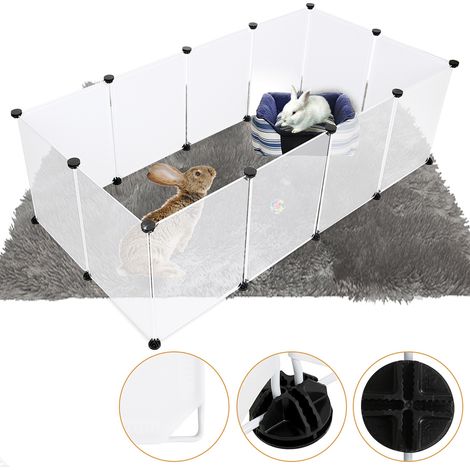 Randaco Enclos Petits Animaux Enclos Enclos extérieur Enclos pour chiots 12 pièces 45x35cm (1/5)