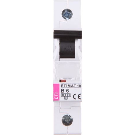 Interruttore automatico 1P B 6A 10kA AC ETIMAT10 002121712