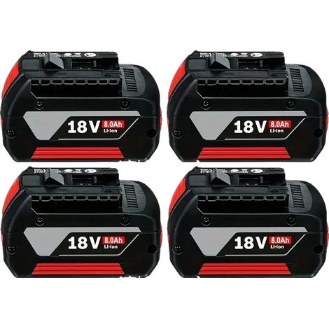 Batterie Li-Ion, 18V, capacité de 8000mAh, 4pcs batterie 8.0AH (1/2)