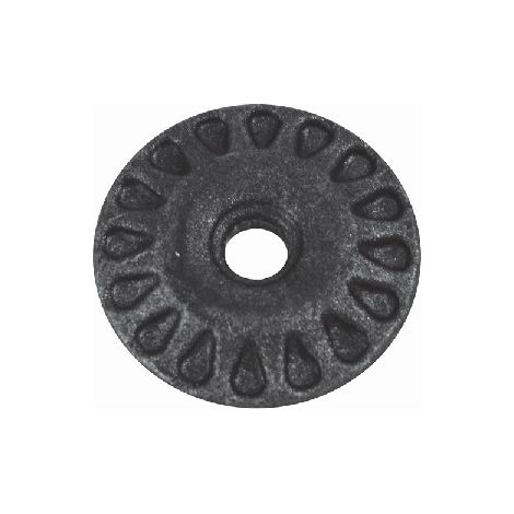 Deco Fer Forge – Rosace en fer forgé à souder – Diamètre 67mm, épaisseur 10mm, alésage 16mm – Pour départ de tube rond – Fixation par soudure