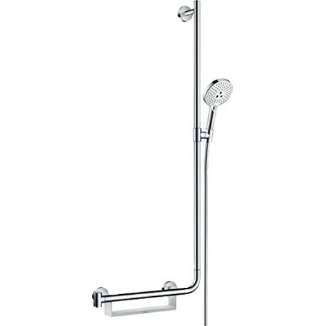 Hansgrohe Raindance Select S Set doccia 120 3 getti con asta doccia 110 cm a destra, 26326, colorazione: Bianco / Cromo - 26326400 (1/4)