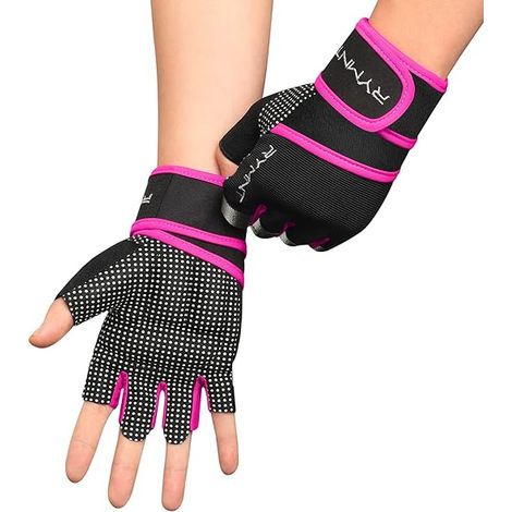 Gants D Entrainement - Soutien Poignet Intégré - Protection Totale De La Paume - Antidérapant - Pour Musculation Fitness Tirage - Taille Unique (1/3)