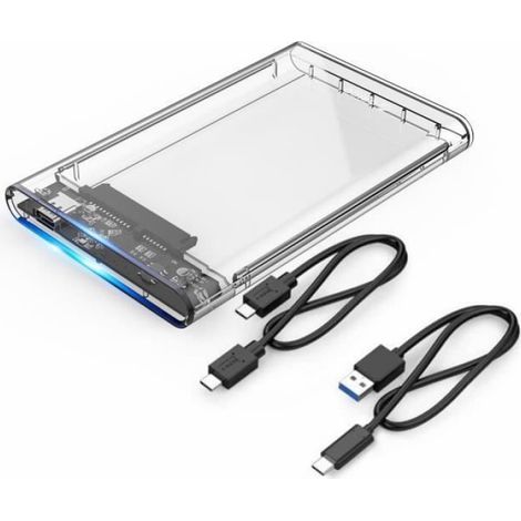 USB 3.1 Gen 2 SuperSpeed 10 Gbit/s USB-C Festplattengehäuse für 2,5-Zoll SATA III SSD/HDD – USB-C auf USB-C und USB-C (1/5)