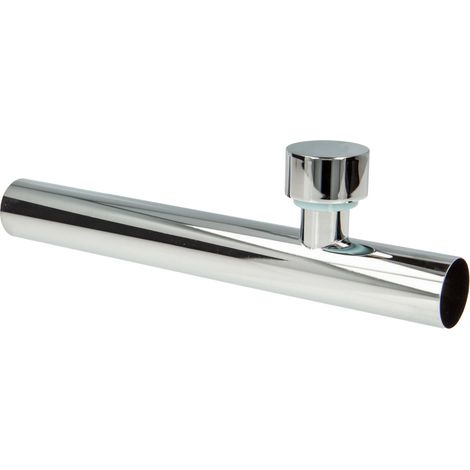 tecuro Wandrohr 250 mm mit Rohrbelüfter für Siphon Geruchsverschluss, Messing verchromt (1/4)