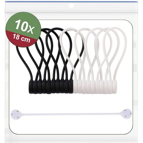 Quadrios 25CA577 25CA577 Fascette fermacavi magnetiche Nero, Bianco 10 pz. (1/2)