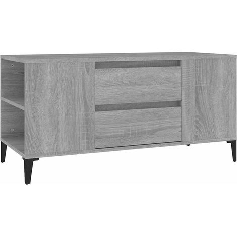 Meuble TV, Étagère TV, Meuble de Salon, Moderne Sonoma gris 102x44,5x50 cm Bois d'ingénierie OIB6710E (1/5)