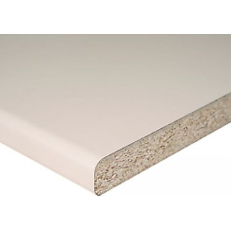 Top bordato  per cucina forato verso destro in avorio 180x60x3.8 cm
