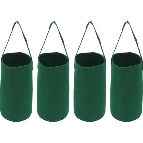 CCYKXA 4pcs Upside Down Tomato Planter, Hanging Herb Strawberry Planter Inverted Tomato Strawberry Grow Bags Garden Grow Bags Easy Installation