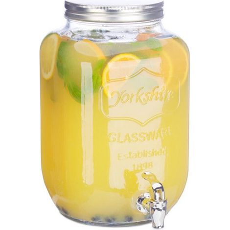 Distributeur De Boisson - 8 L - Verre Transparent Avec Robinet - Pour Fête Anniversaire Bar - 1 Pièce (1/5)