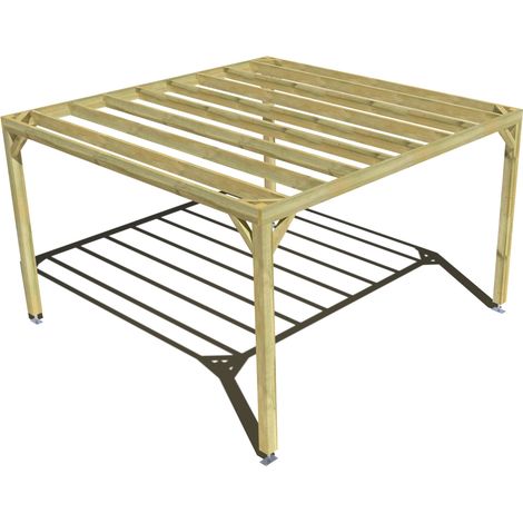Pergola bois • 4m x 4m • indépendante • sens profondeur • livraison comprise (1/3)