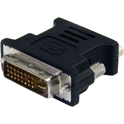 10 Adaptateur DVI-I vers VGA, Connecteur mâle femelle, Noir, Pour école et bureau (1/4)