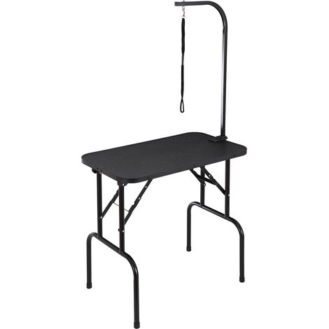 VEVOR Mesa Plegable de Aseo para Mascotas Mesa de 807,7x459,7 mm Mesa de Aseo para Perros Capacidad de Carga de 99,8 kg Mesa de Peluquería para Perros de Acero Inoxidable con 1 Pinza 1 Cuerda 1 Asa