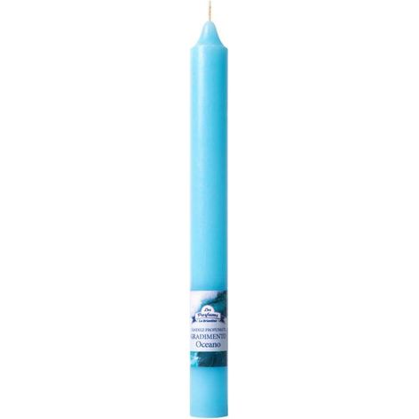 Bougie parfumée enrayonnement, CAN03140Q, bleu clair, parfum d'océan (1/2)