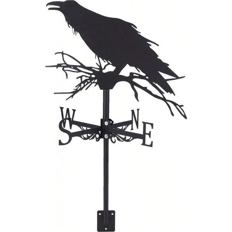 Dekorative Wetterfahne aus Metall für den Außenbereich mit Dachanzeige, ideal zur Dekoration von Dächern und Zäunen in Gärten und auf dem Land.