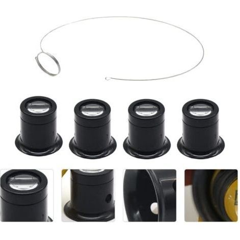 ALLIANDIS1 ensemble de masque pour les yeux, loupe, monocle de bijoutier, verres à boire, restaurateur de bijoux, outils de bijouterie, miroir grossissant, réparation de montres, loupe, tabulation, an (1/5)