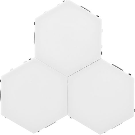 Moderne, schlichte sechseckige LED-Wandleuchte zum Selberbauen, dekorative Beleuchtung für Zuhause, EU-Stecker 110–240 V (1/5)