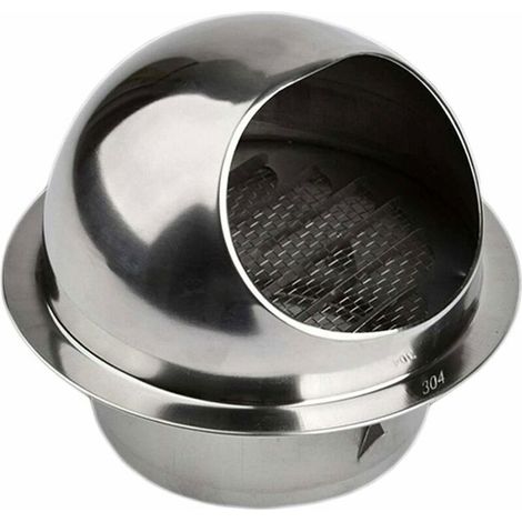 Grille Ventilation 150 mm Grille Aération Extérieur Avec Moustiquaire Protège la Façade et Empêche l'entrée d'air Froid /Grille Inox (1/5)