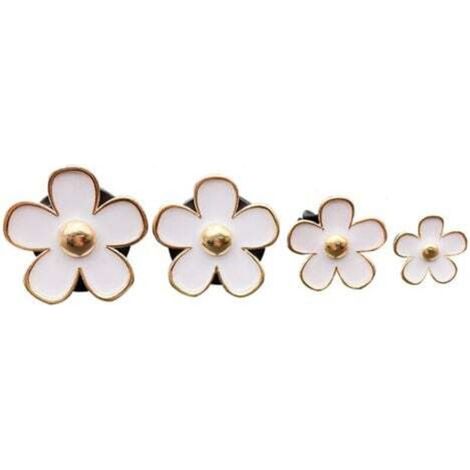 (Weiß, 1,8/2,3/3/3,3 cm) Gänseblümchen, ACTOYS 8 Gänseblümchen-Lüftungsschlitzclips, Auto-Accessoire für Damen-Innenausstattung, verströmt einen angenehmen Duft