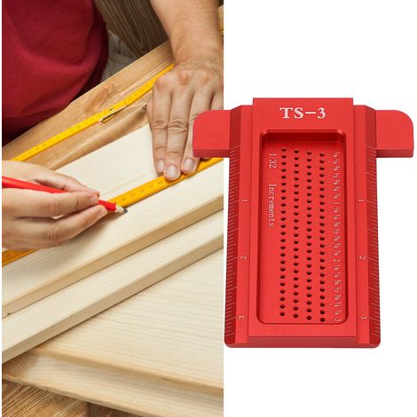 Règle de traçage d'angle droit TS-3 pour le travail du bois, règle en T en alliage d'aluminium, outil de traçage pour le travail du bois, gabarit de ligne, équerre à selle, outils de menuiserie impéri (1/5)
