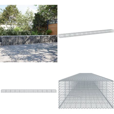 vidaXL Panier gabion avec couvercle 1200x100x50 cm fer galvanisé (1/5)
