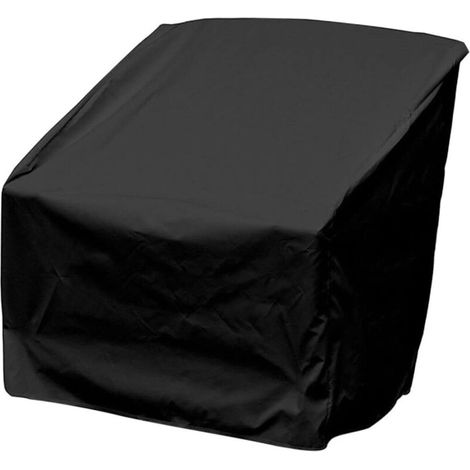 Housse de protection pour chaise en osier résistant aux intempéries, style classique, gris, 64 x 64 x 70/120 cm, noir (1/5)