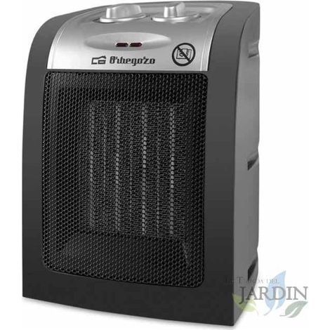 Riscaldatore in ceramica Orbegozo. Due potenze: 900W-1500W. Controllo regolabile tramite termostato.