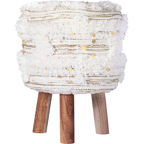 Tabouret Bohist 425 - Crème et Kaki (1/5)
