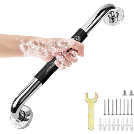 Barre d'Appui Douche, SUS304 Inox, Antidérapante,Seniors,40cm Silicone,Douche, Baignoire,Montage Facile, Anti Rouille,Handicapées (1/5)