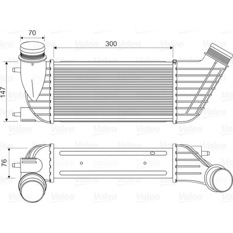 Intercooler, échangeur Valeo 818651 CITROËN 0384J9 0384N6 0384P1 1440068680