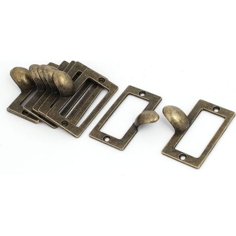 58mmx45mmx16mm Metall 2 Locher Tag Etikettenhalter Griffe Bronze Ton 8 pièces (9d4ec66897033214ab691 (1/3)
