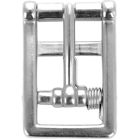 Boucle en argent pour sangle anglaise avec ressort en acier