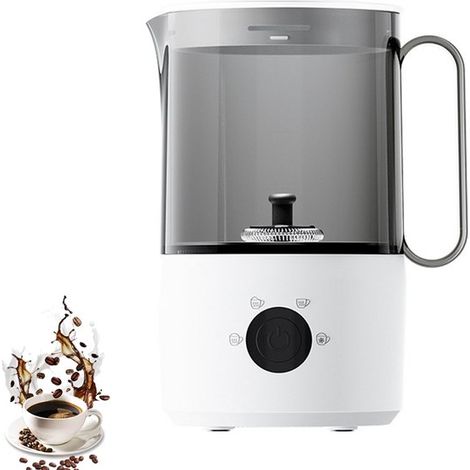 Mousseur à lait électrique 4 en 1 - 300 ml - Mousseur à lait électrique - Mousseurs à lait - Mousseur à lait manuel - Mousseur à lait - Sans BPA ni PFAS - Convient aux boissons chaudes et froides (caf