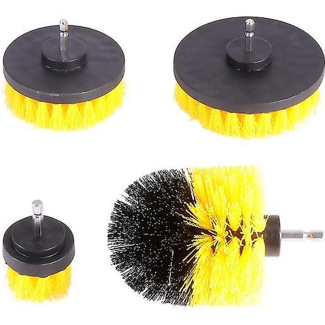 Lot de 4 brosses de nettoyage pour perceuse à sol (1/3)