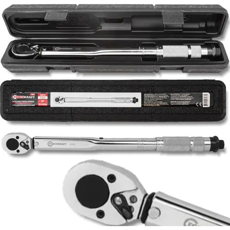 Chiave dinamometrica 19-110 Nm, 3/8", 38 cm di lunghezza, certificata Forcekraft.