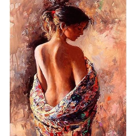 Mosaico de diamantes 5D - Desnudo femenino 40x30cm