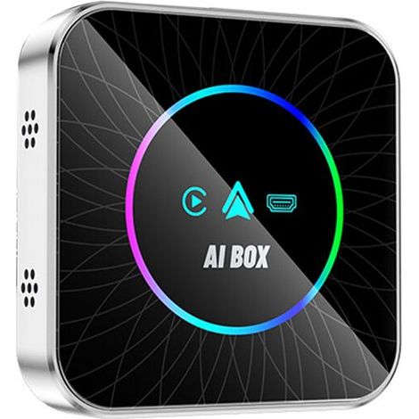 Carplay Sans Fil pour Android AI Box Android 13 WiFi Carplay/Android Auto Prise en Charge de L'Interaction en écran Partagé 4+32G