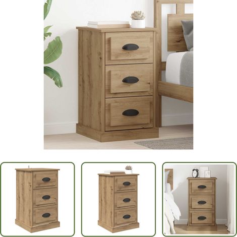 vidaXL Rustikaler Nachttisch - Nachttisch Artisan-Eiche 39 x 39 x 67,5 cm Holzwerkstoff (1/5)